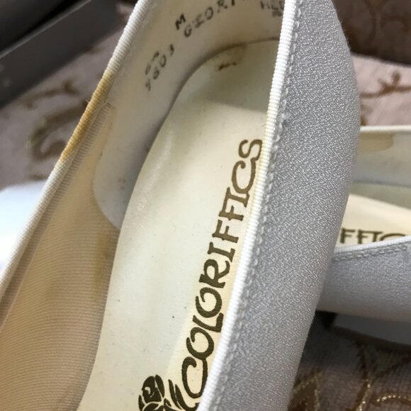 Dye-Able White Gloria Boca Crepe and Satin, Formal Elegant Wedding Comfortable - Picture 5 of 16